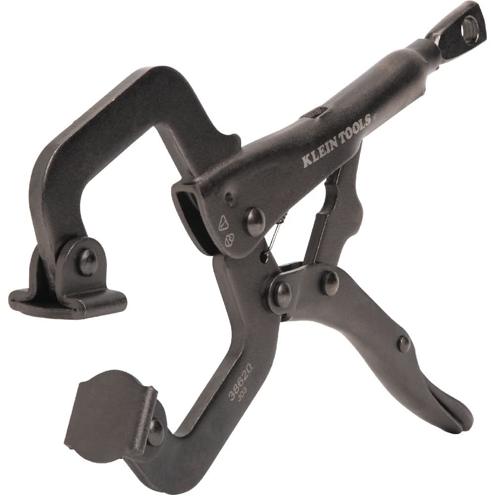 Klein Tools 38620 C-Clamp Locking Pliers With Swivel Jaws, 6-Inch