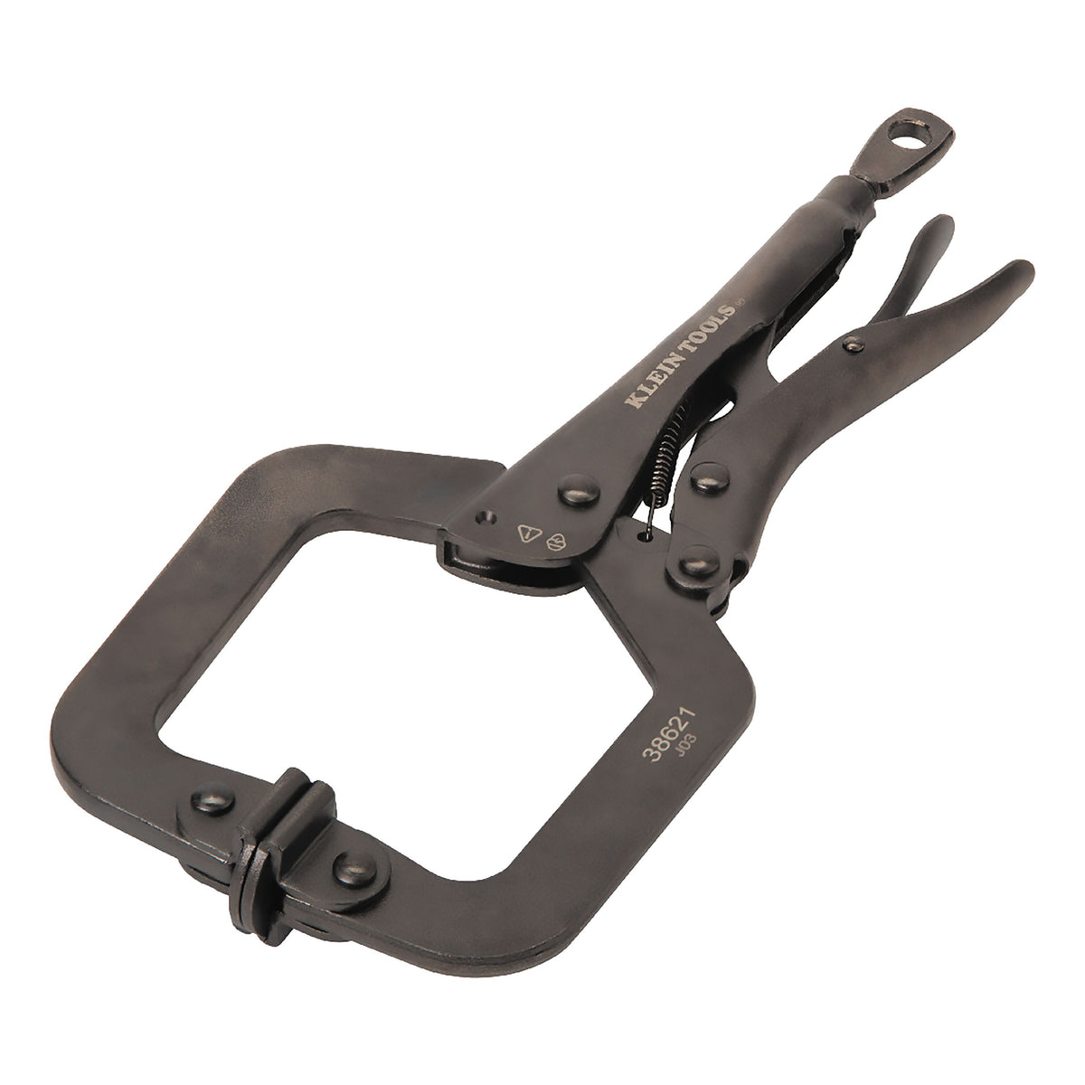 Klein 38621 C-clamp locking pliers front view closed