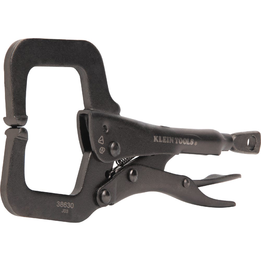 Klein Tools 38630 C-Clamp Locking Pliers With Standard Jaws, 6-Inch