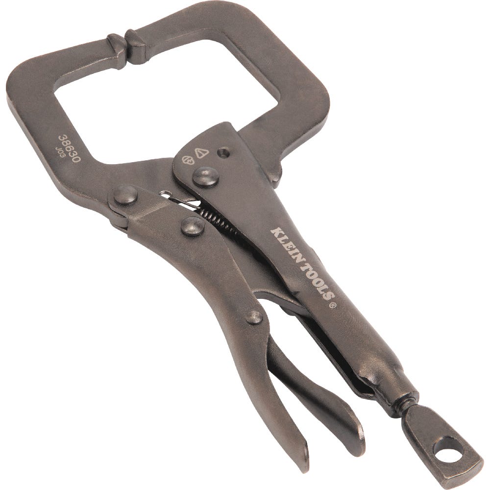 Klein Tools 38630 C-Clamp Locking Pliers With Standard Jaws, 6-Inch