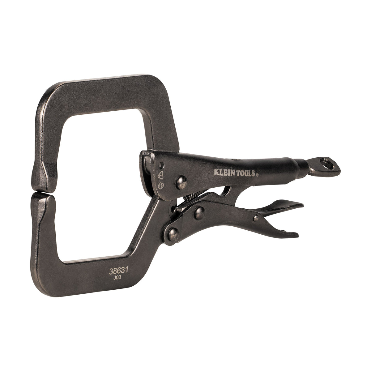 Klein 38631 C-clamp locking pliers angled view
