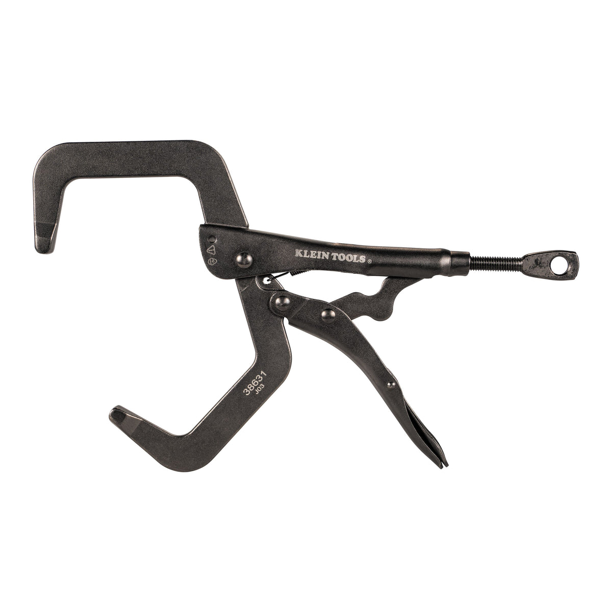 Klein 38631 C-clamp locking pliers side view open