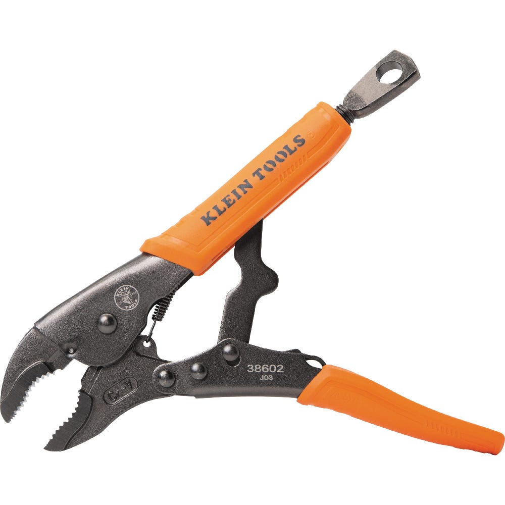 Klein Tools 38660 2-Piece Curved Jaw Locking Pliers Set, 7-Inch and 10-Inch
