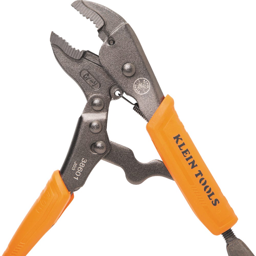 Klein Tools 38660 2-Piece Curved Jaw Locking Pliers Set, 7-Inch and 10-Inch