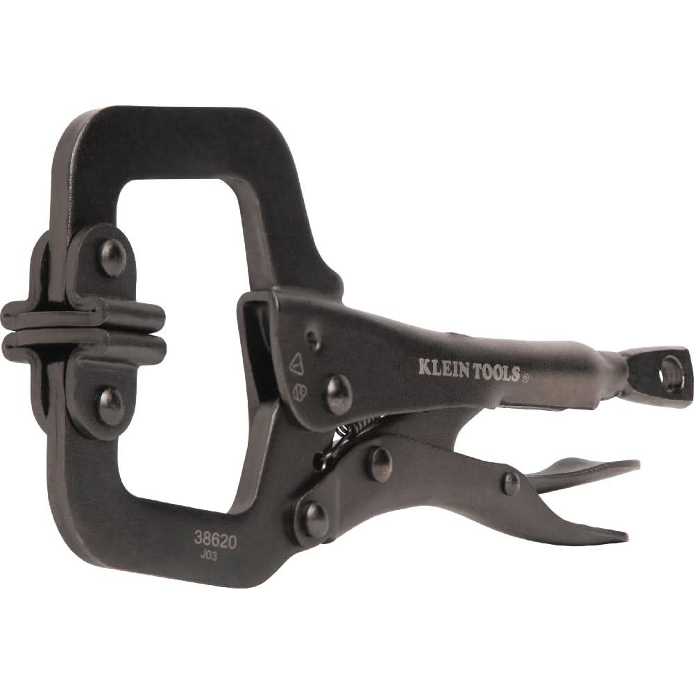 Klein Tools 38662 2-Piece C-Clamp Locking Pliers with Swivel Jaws Set, 6- and 11-Inch