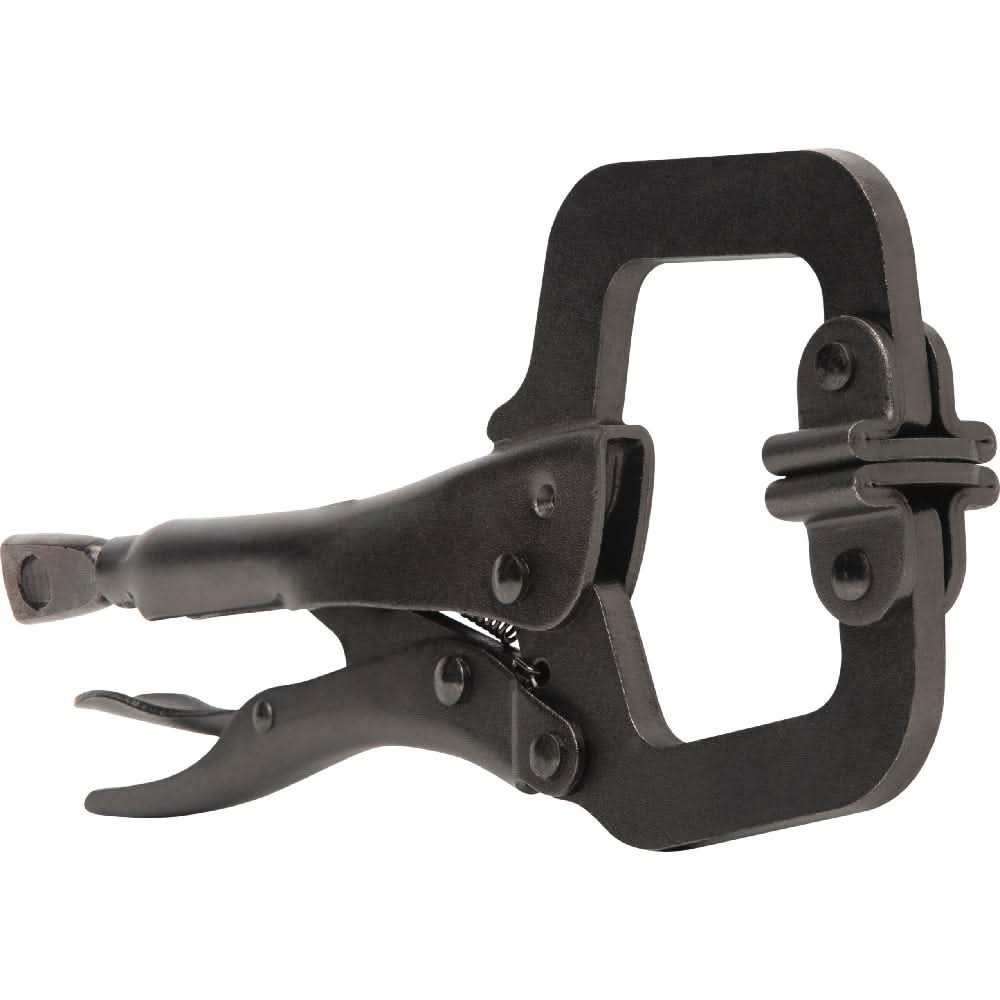 Klein Tools 38662 2-Piece C-Clamp Locking Pliers with Swivel Jaws Set, 6- and 11-Inch