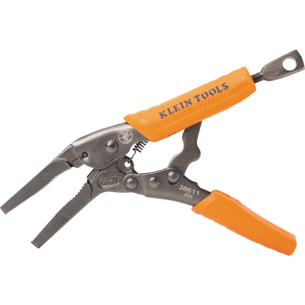 Klein Tools 38663 2-Piece Locking Pliers Set, Curved Jaw 10-Inch, Long Nose 6-Inch