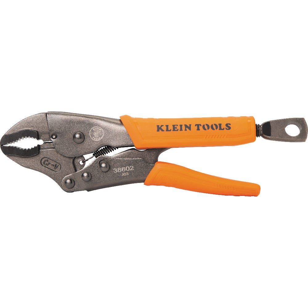 Klein Tools 38663 2-Piece Locking Pliers Set, Curved Jaw 10-Inch, Long Nose 6-Inch
