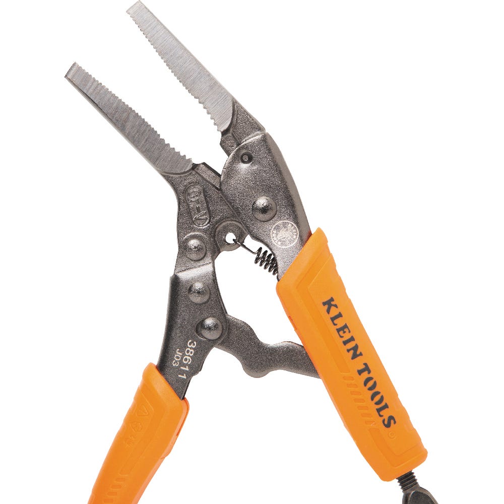 Klein Tools 38663 2-Piece Locking Pliers Set, Curved Jaw 10-Inch, Long Nose 6-Inch