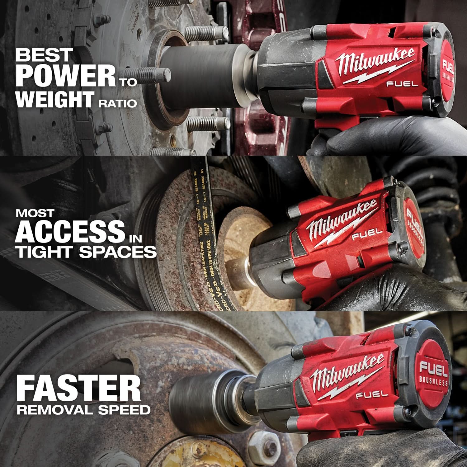 Milwaukee 3890-22 M18 FUEL Impact Wrench & M12 FUEL Ratchet  2-Tool Combo Kit