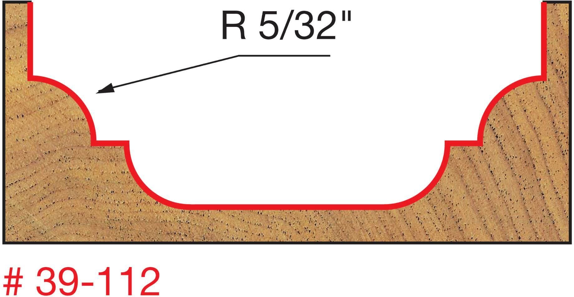 Freud 39-112 5/32-Inch Radius Cove & Bead Groove Router Bit