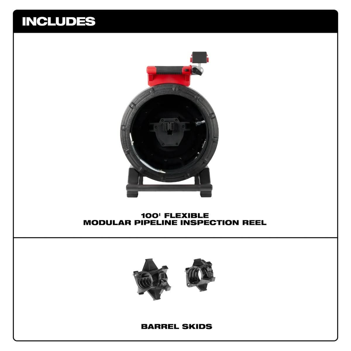 Milwaukee 3972-20 100 ft. Flexible Modular Pipeline Inspection Reel, Tool Only