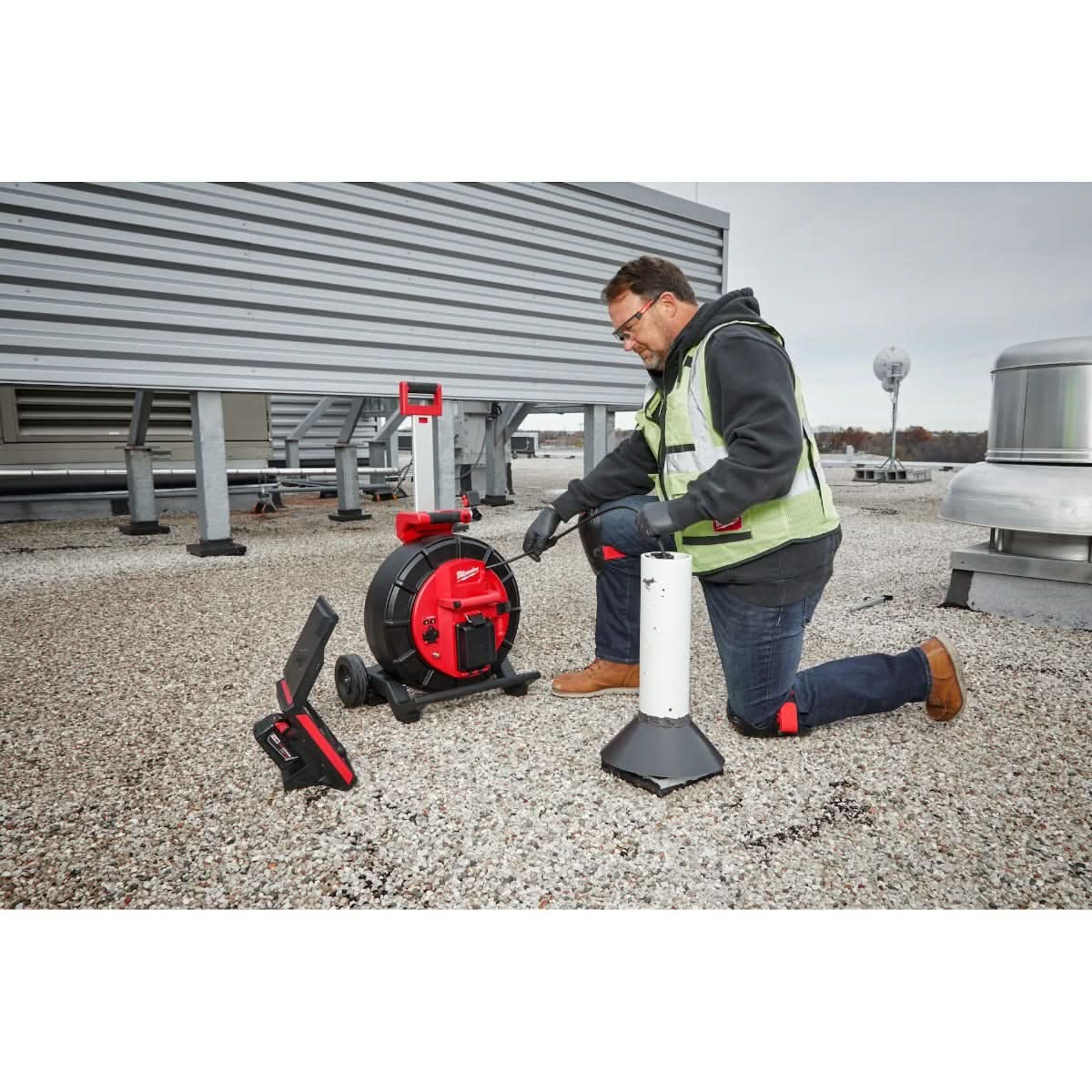Milwaukee 3975-20 200 ft. Mid-Stiff Modular Pipeline Inspection Reel, Tool Only