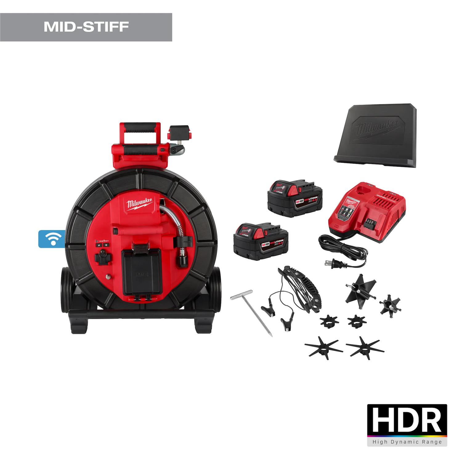 Milwaukee 3975-22 M18 200 ft. Mid-Stiff Modular Pipeline Inspection System 5.0Ah Kit
