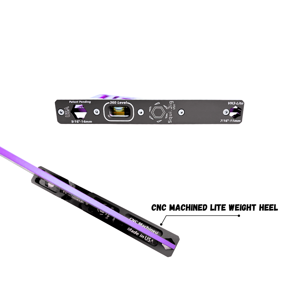 SquiJig Fusion Pro 7.5-in. Rafter Square w/ Level Heel, Purple, image 3