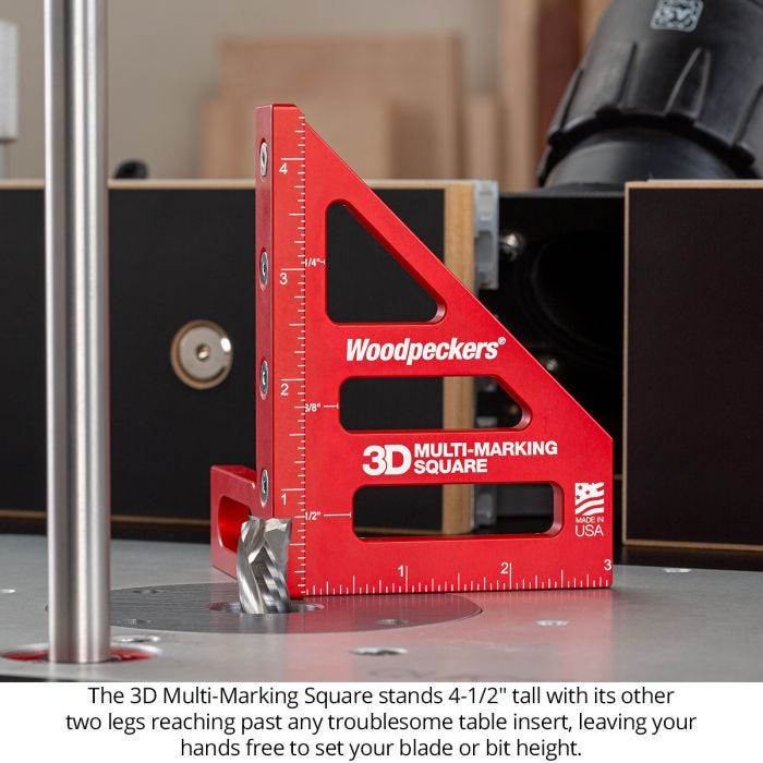 Woodpeckers 3D-MMS-I 3D Multi-Marking Square - Inch