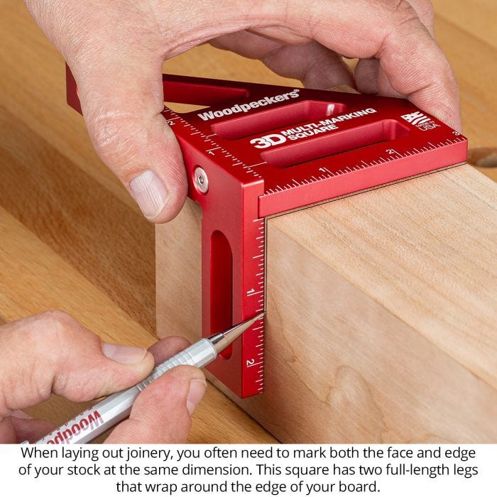 Woodpeckers 3D-MMS-I 3D Multi-Marking Square - Inch