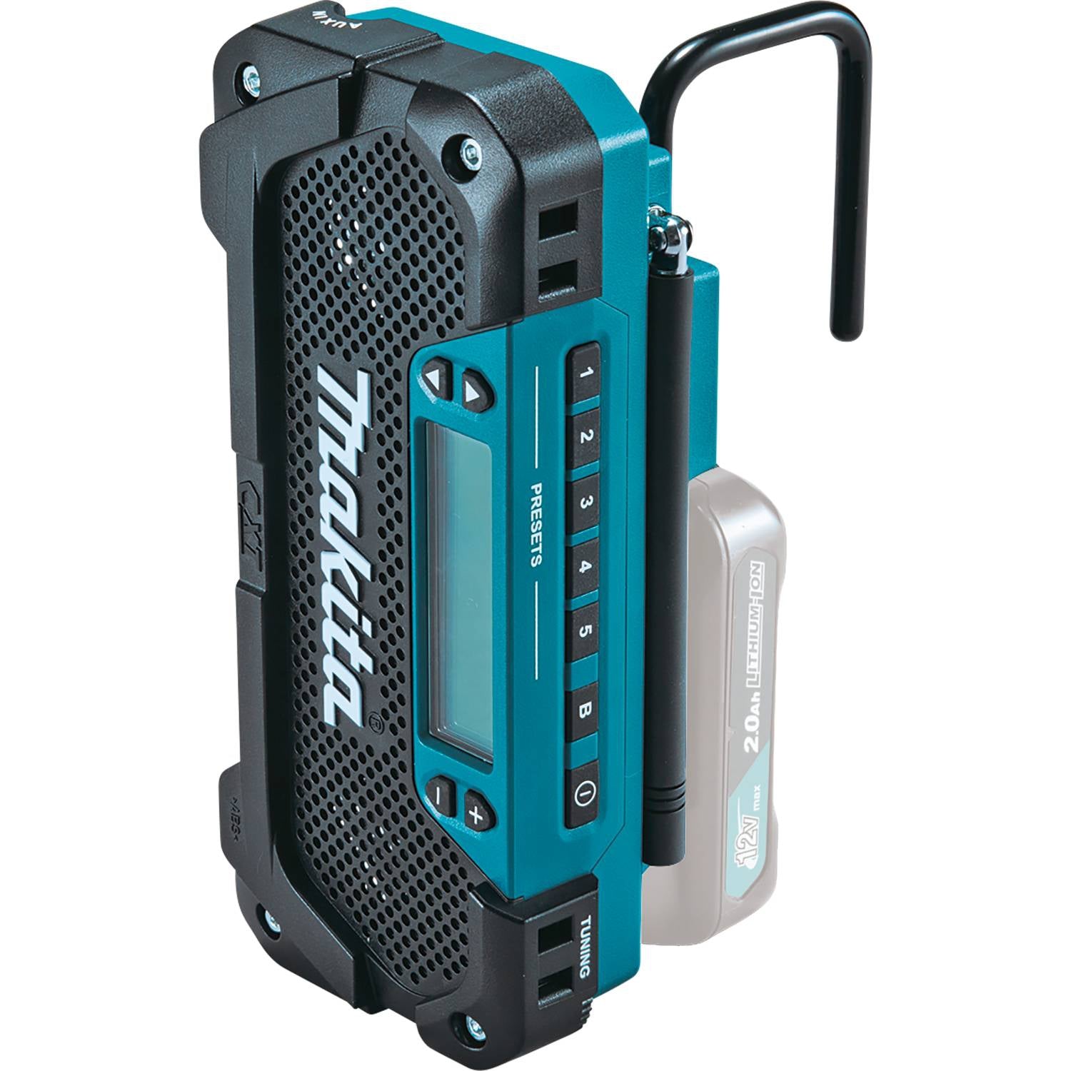 Makita RM02 12V max CXT Lithium-Ion Cordless Compact Job Site Radio, Tool Only