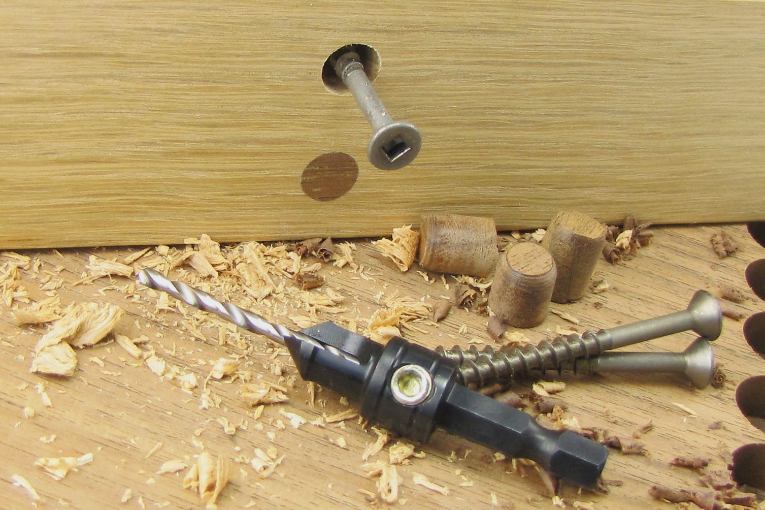 Snappy Tools 40033 3-Piece 1/4" Hex Countersink Set
