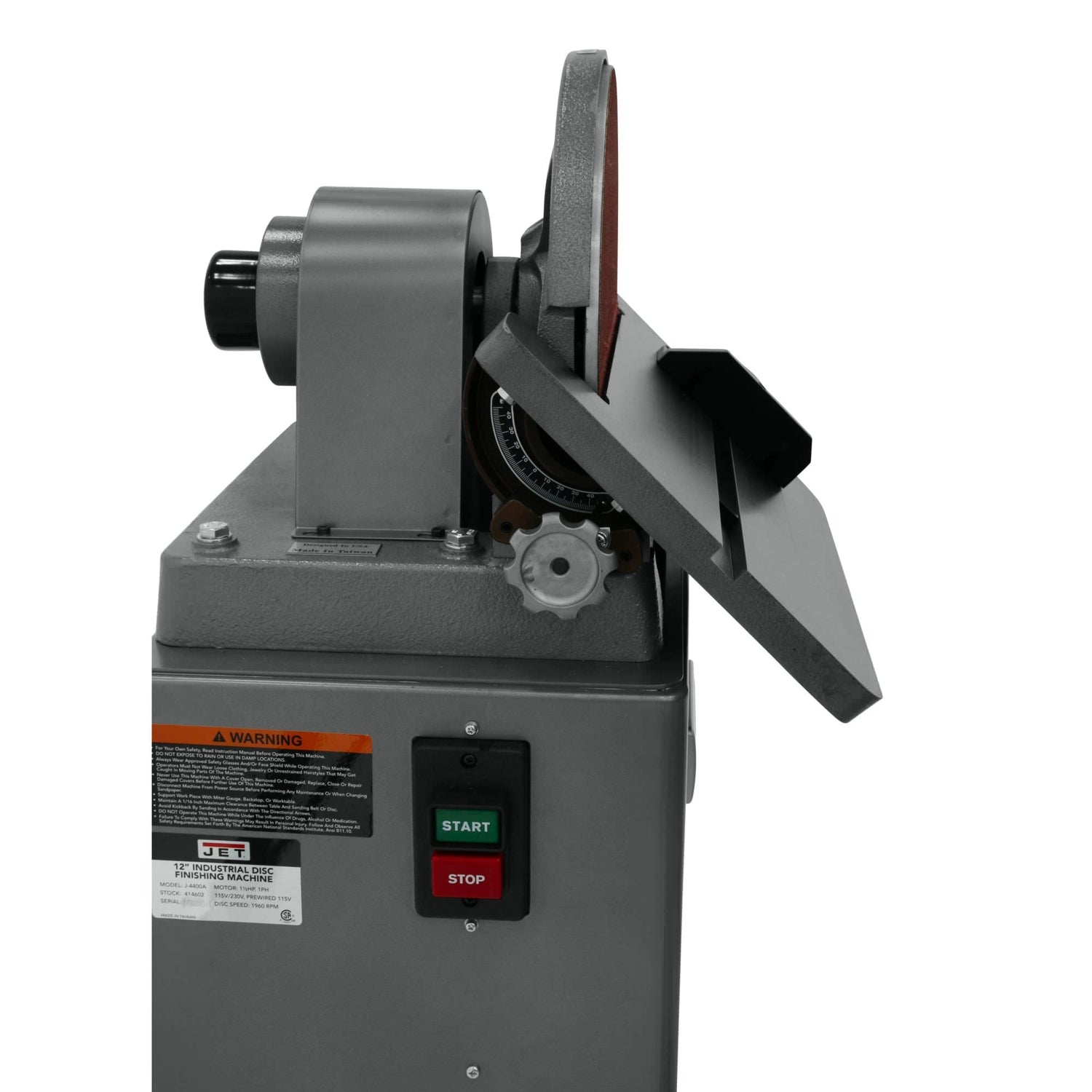 Jet 414602 J-4400A, 12" Industrial Disc Finishing Machine 115/230V 1Ph