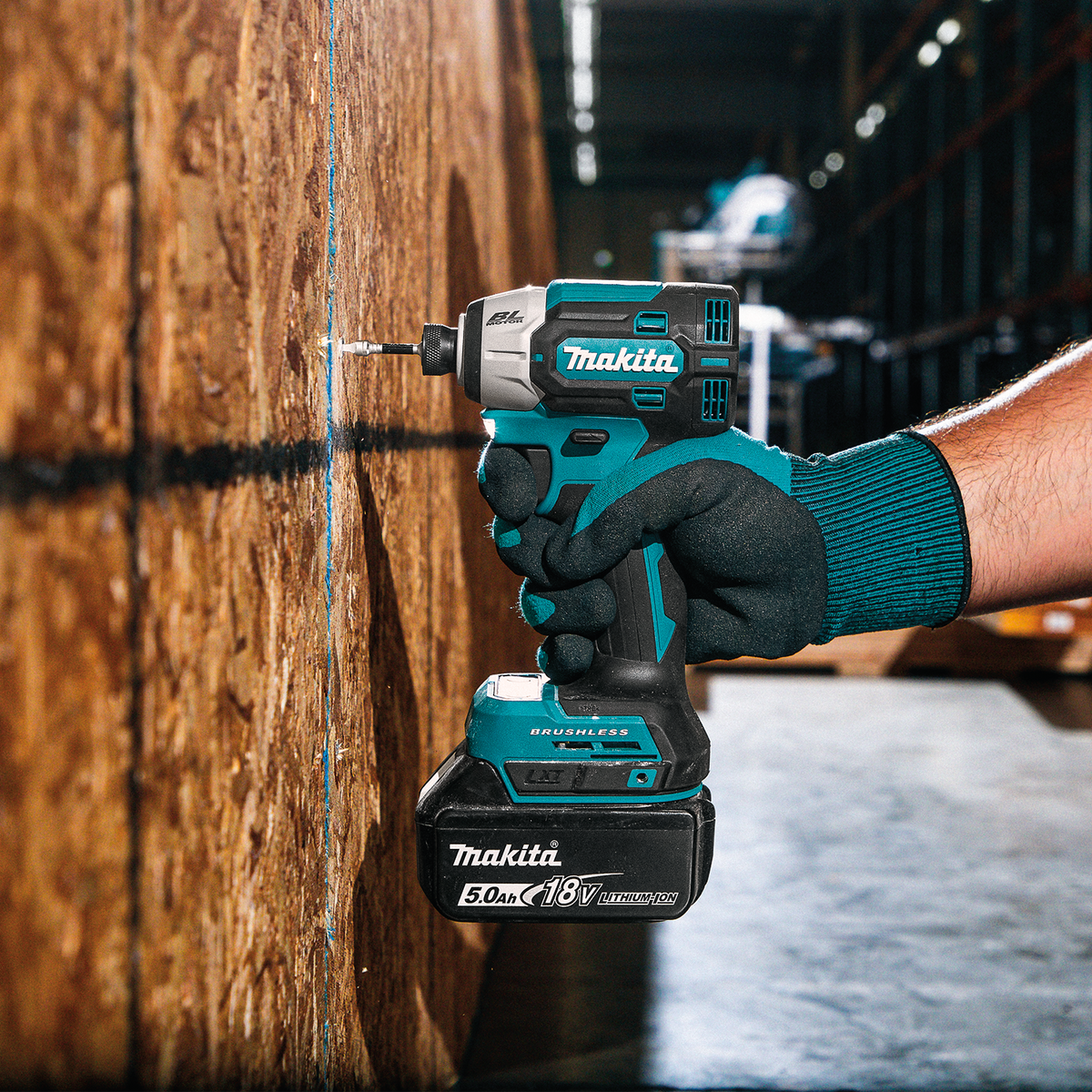 Makita 18V LXT Brushless Quick-Shift Mode 4-Speed Impact Driver (XDT21T) - in use on the job 4