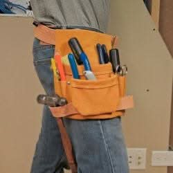 Klein Tools 42241 Tool Pouch, 6-Pockets for Nails, Screws and Tools