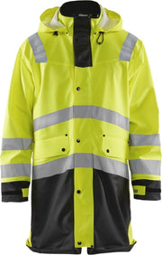 Blaklader 43162003 Hi-Vis Rain Coat, High-Visibility Yellow / Black