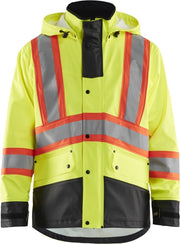 Blaklader 43192003 Hi-Vis Rain Jacket, High-Visibility Yellow / Black