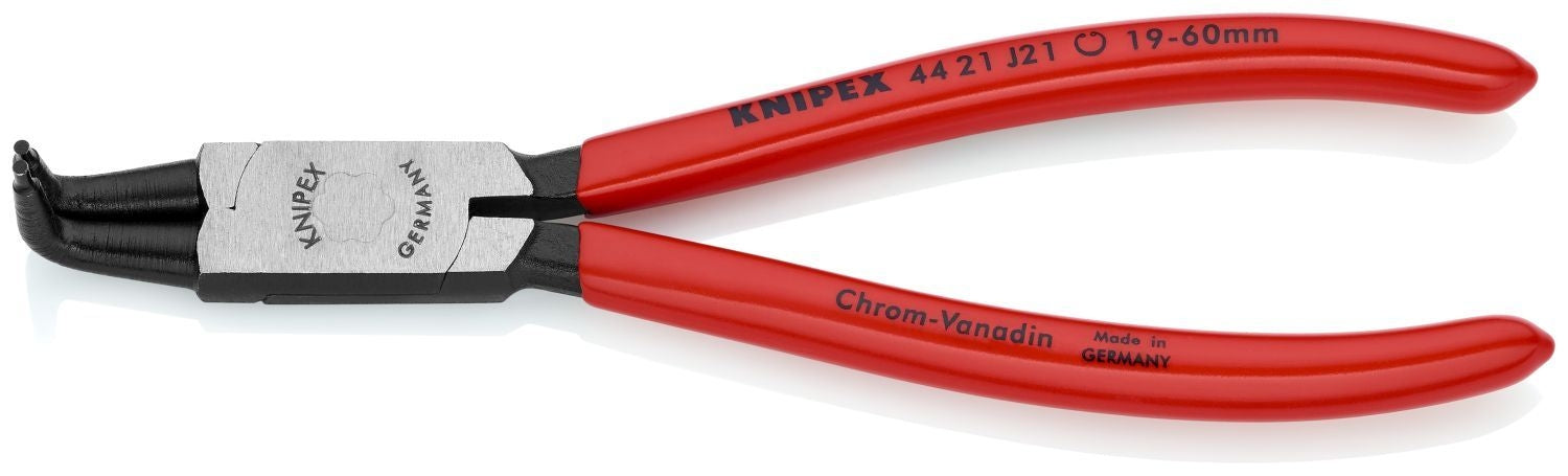 Knipex 44 21 J21 Internal 90&deg; Angled Snap Ring Pliers-Forged Tips