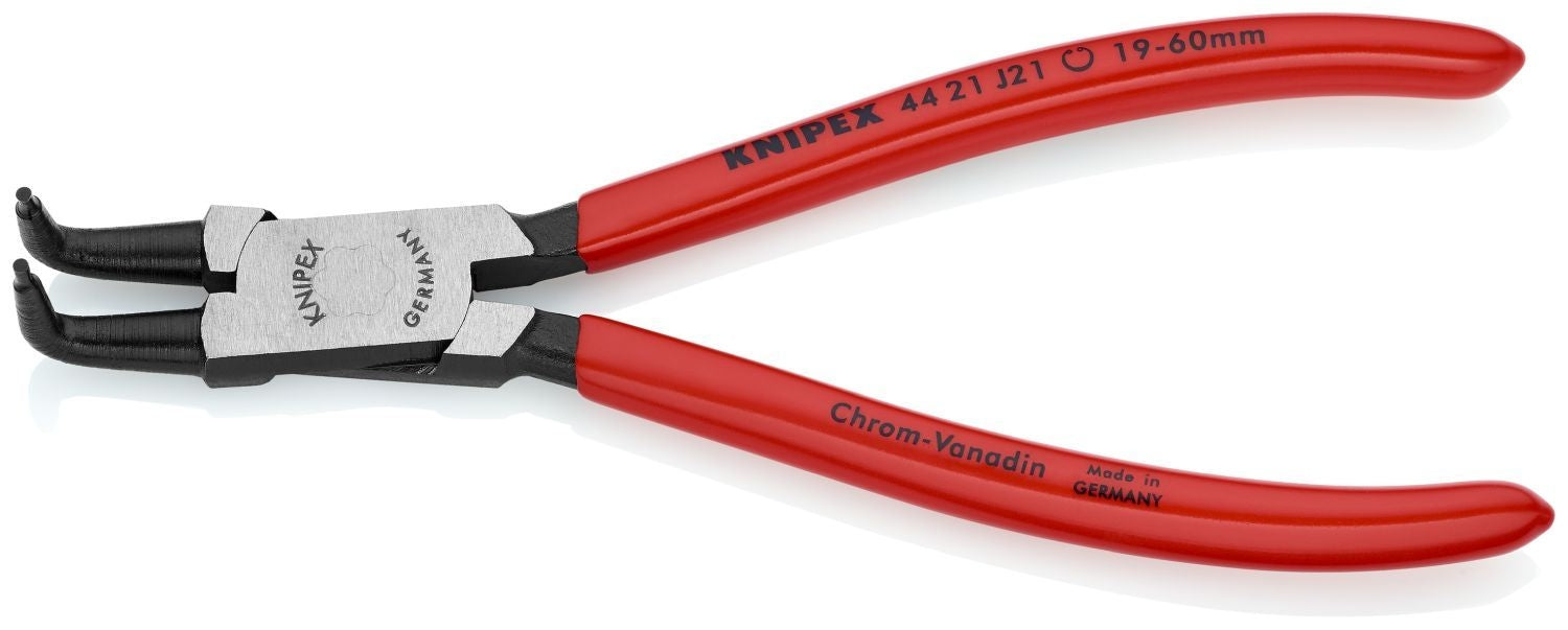 Knipex 44 21 J21 Internal 90&deg; Angled Snap Ring Pliers-Forged Tips