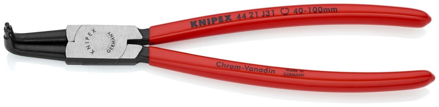 Knipex 44 21 J31 Internal 90&deg; Angled Snap Ring Pliers-Forged Tips