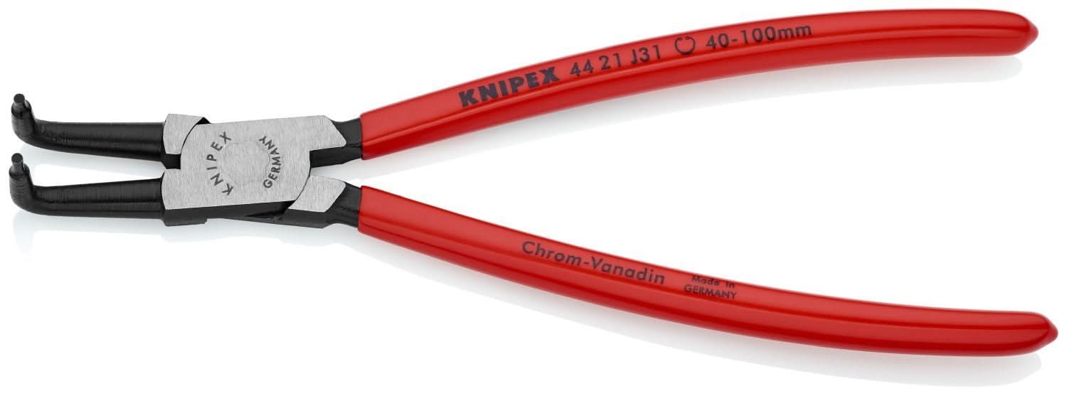 Knipex 44 21 J31 Internal 90&deg; Angled Snap Ring Pliers-Forged Tips