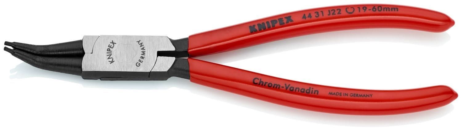 Knipex 44 31 J22 Internal 45&deg; Angled Snap Ring Pliers-Forged Tips