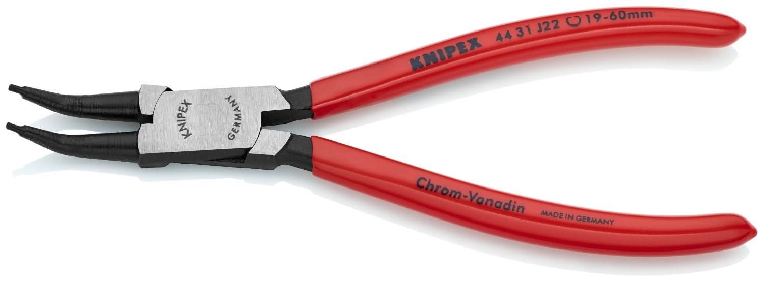 Knipex 44 31 J22 Internal 45&deg; Angled Snap Ring Pliers-Forged Tips