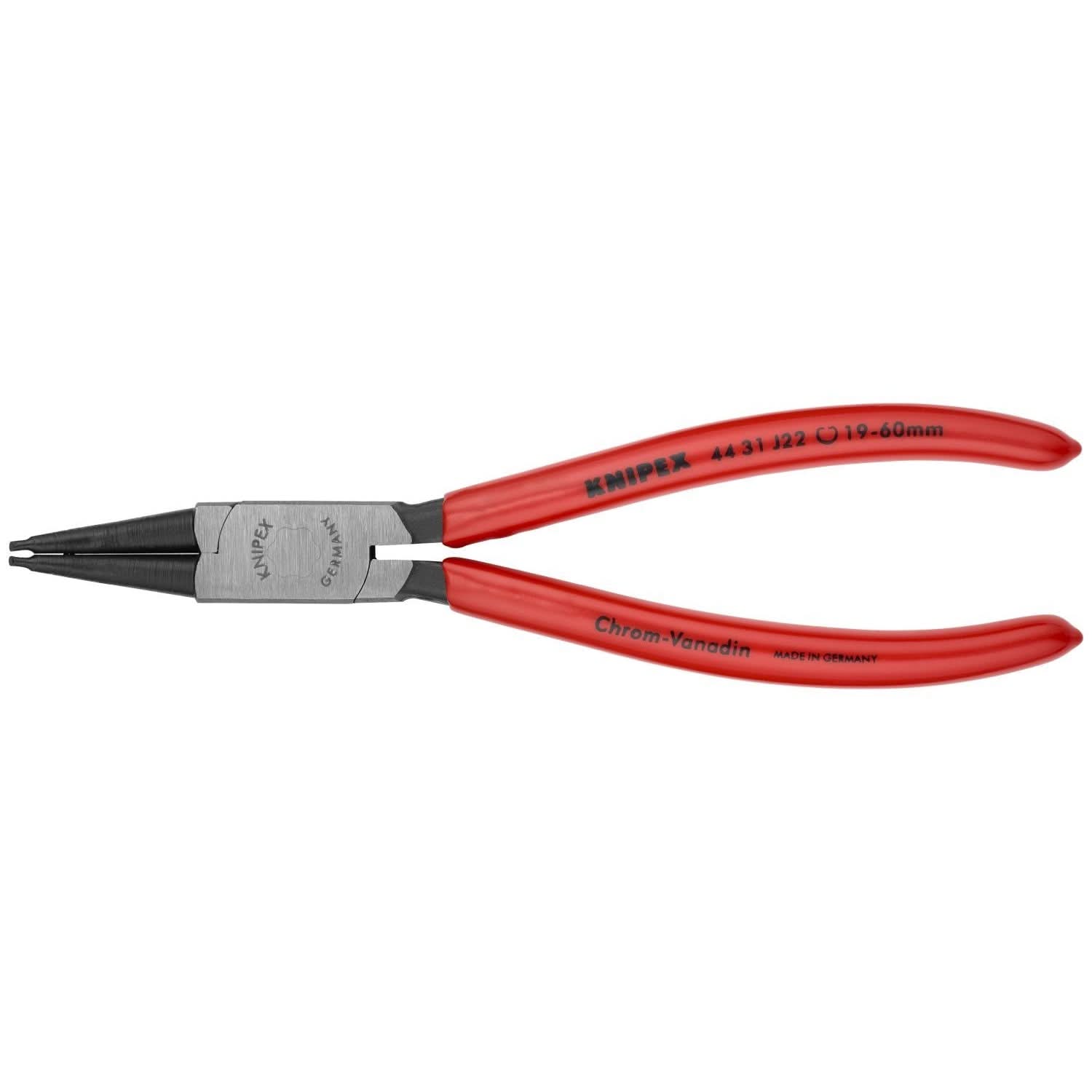 Knipex 44 31 J22 Internal 45&deg; Angled Snap Ring Pliers-Forged Tips