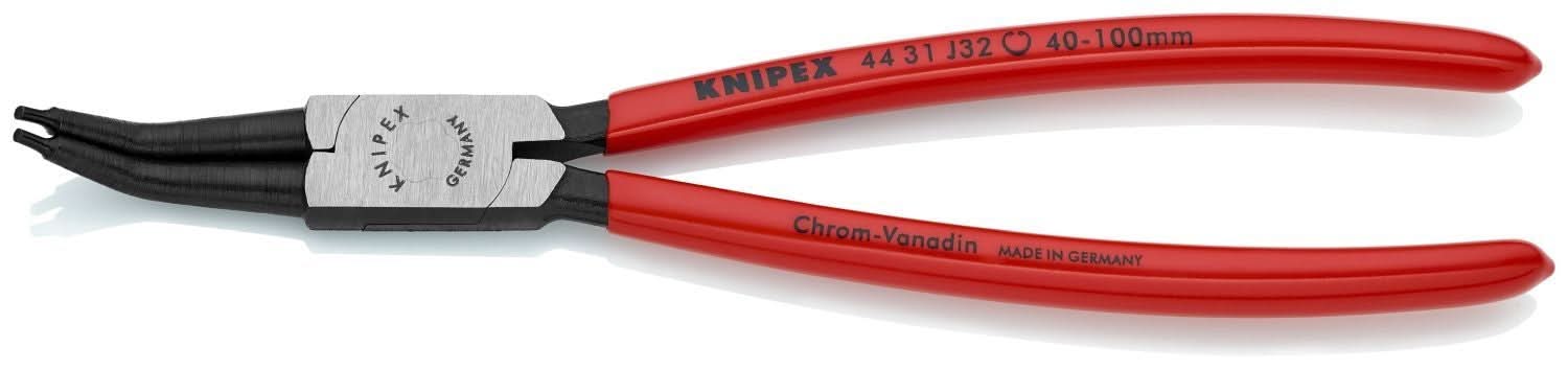 Knipex 44 31 J32 Internal 45&deg; Angled Snap Ring Pliers-Forged Tips