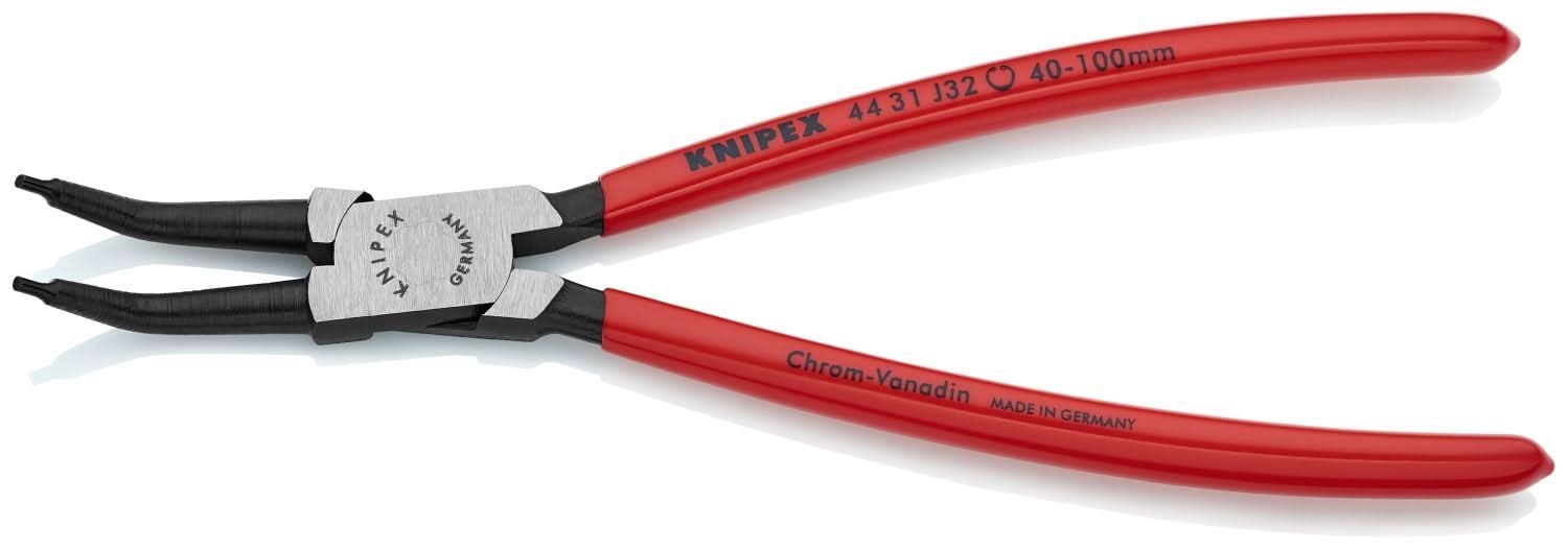 Knipex 44 31 J32 Internal 45&deg; Angled Snap Ring Pliers-Forged Tips