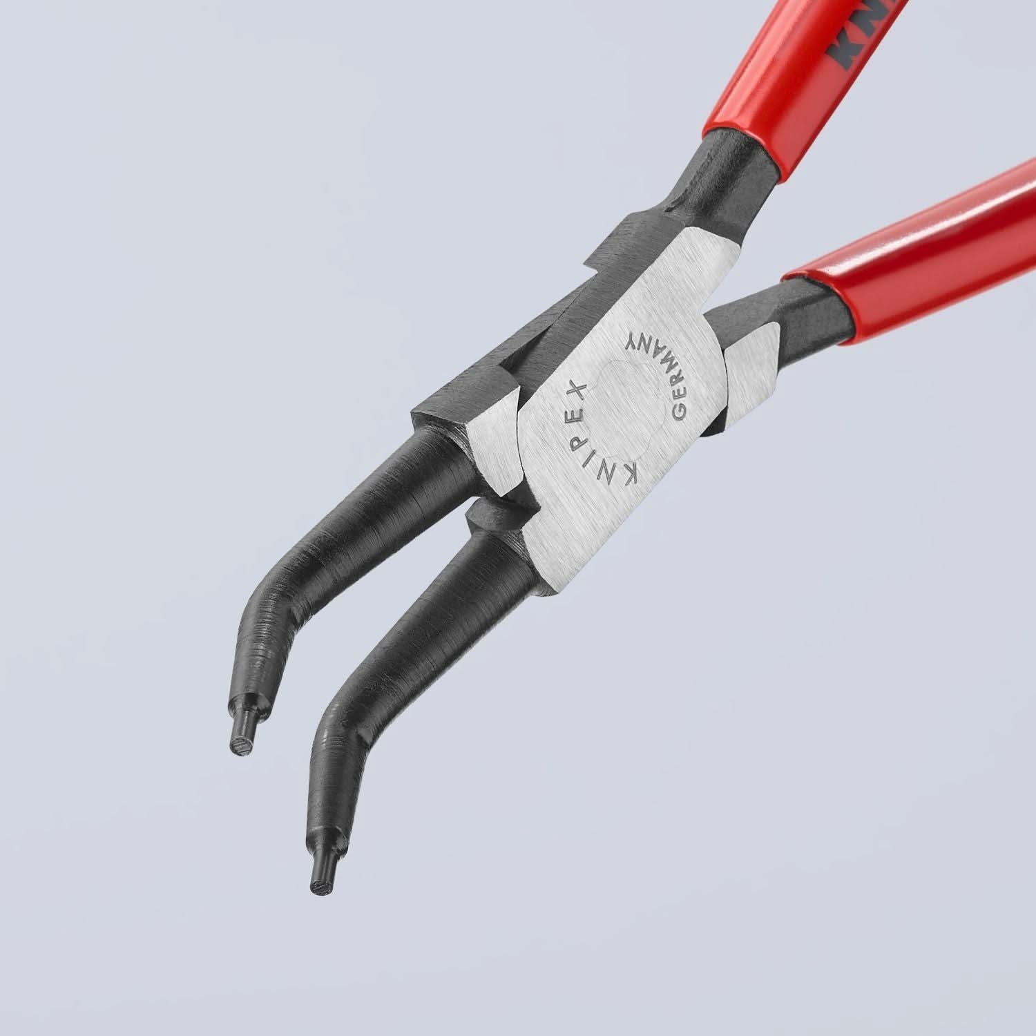 Knipex 44 31 J32 Internal 45&deg; Angled Snap Ring Pliers-Forged Tips
