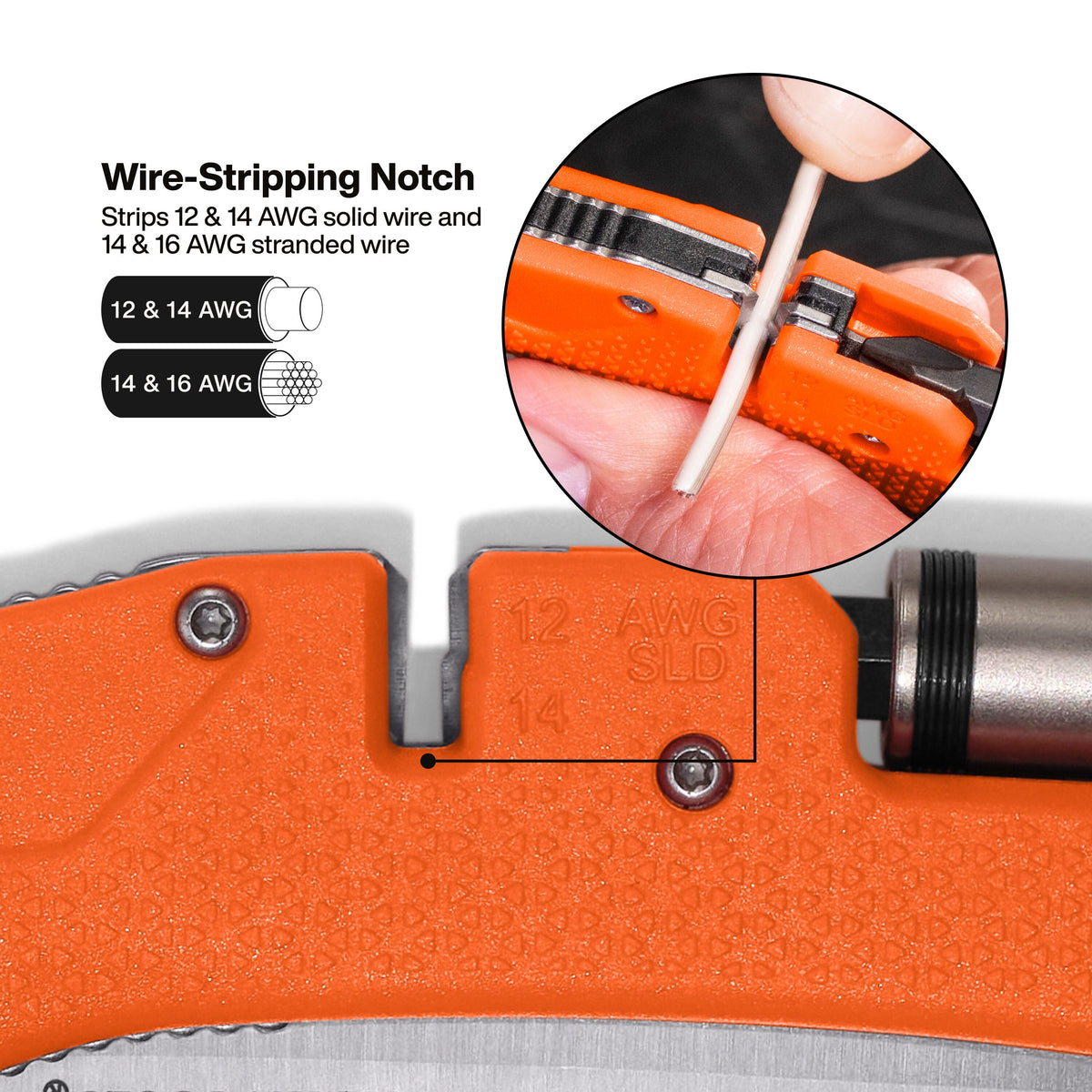 Klein 44056D electrician's pocket knife feature detail