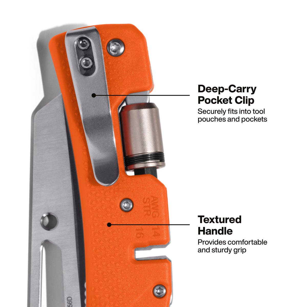 Klein 44056D electrician's pocket knife feature detail