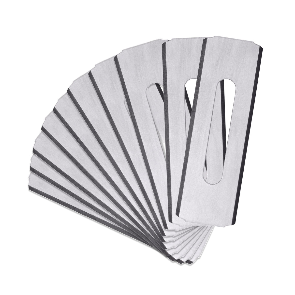 Klein Tools 44128 round-corner carpet utility blades, 10-pack of high carbon steel replacement blades