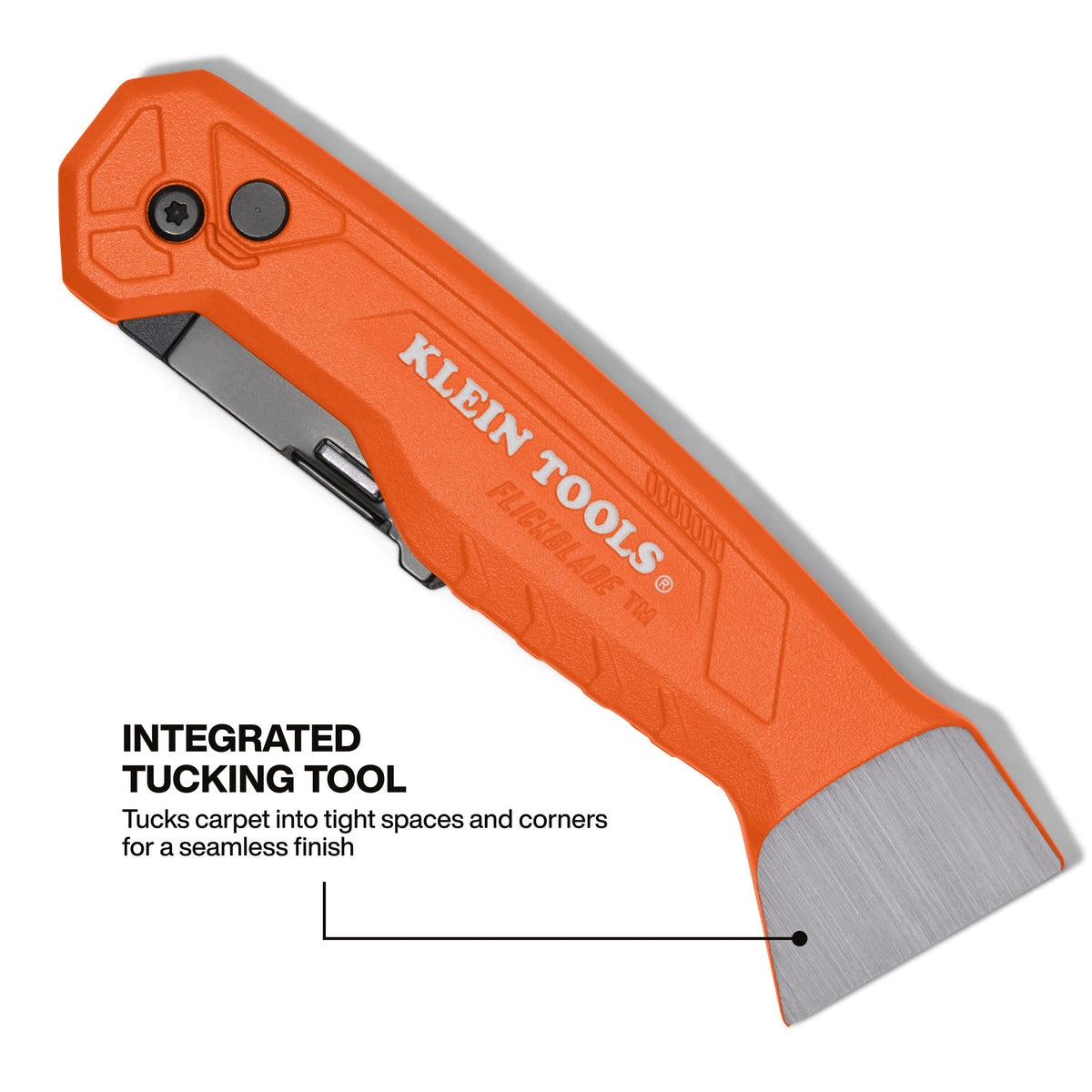 Klein Tools 44310 FLICKBLADE carpet knife tool-free blade change mechanism