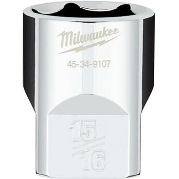 Milwaukee 45-34-9107 1/2" Drive 15/16" SAE 6-Point Socket with FOUR FLAT Sides