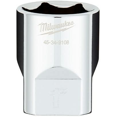 Milwaukee 45-34-9108 1/2" Drive 1" SAE 6-Point Socket with FOUR FLAT Sides