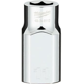 Milwaukee 45-34-9112 1/2" Drive 11mm Metric 6-Point Socket with FOUR FLAT Sides