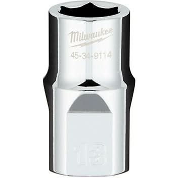 Milwaukee 45-34-9114 1/2" Drive 13mm Metric 6-Point Socket with FOUR FLAT Sides