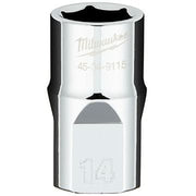 Milwaukee 45-34-9115 1/2" Drive 14mm Metric 6-Point Socket with FOUR FLAT Sides