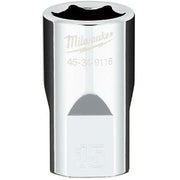 Milwaukee 45-34-9116 1/2" Drive 15mm Metric 6-Point Socket with FOUR FLAT Sides