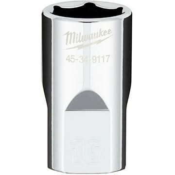 Milwaukee 45-34-9117 1/2" Drive 16mm Metric 6-Point Socket with FOUR FLAT Sides