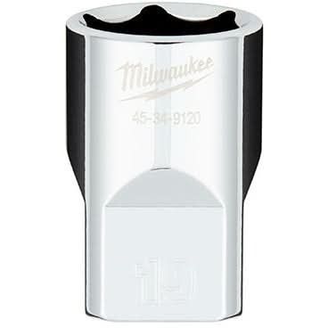 Milwaukee 45-34-9120 1/2" Drive 19mm Metric 6-Point Socket with FOUR FLAT Sides